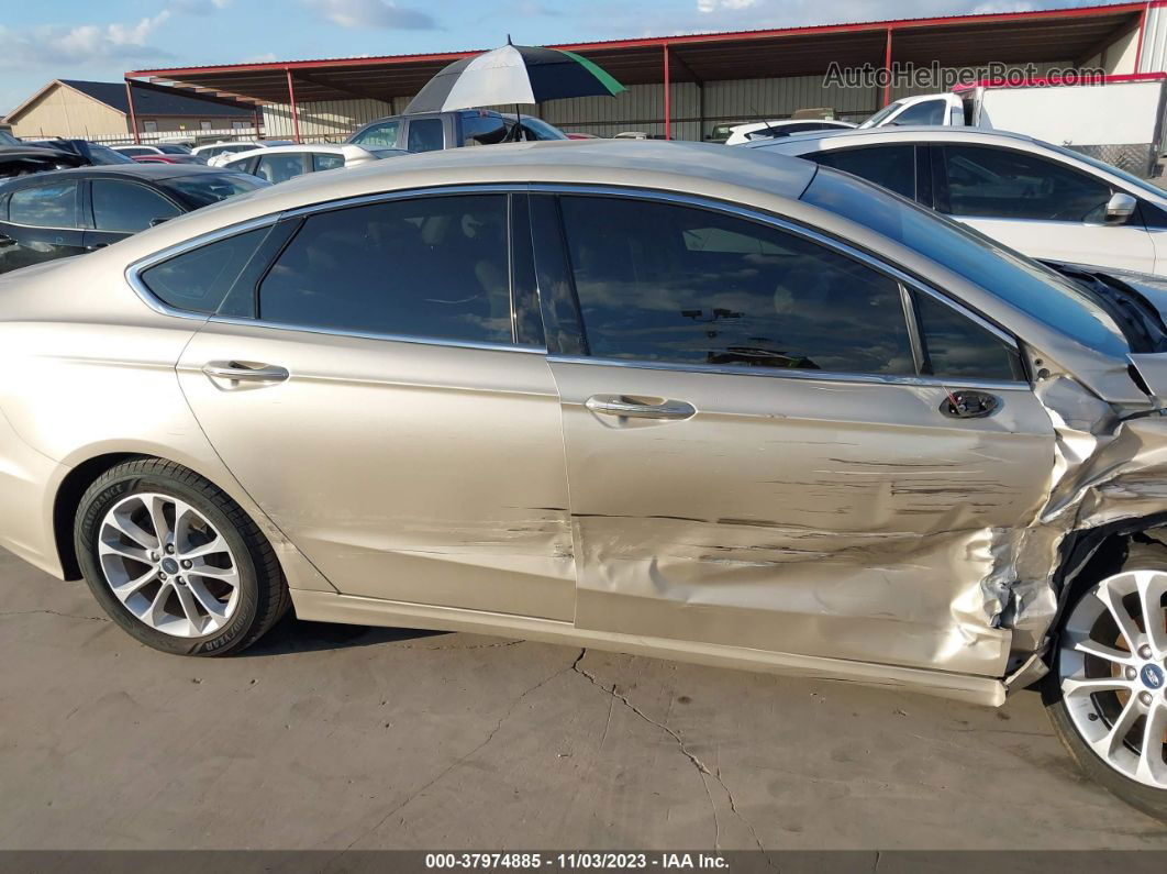 2019 Ford Fusion Hybrid Sel Beige vin: 3FA6P0MU6KR273276