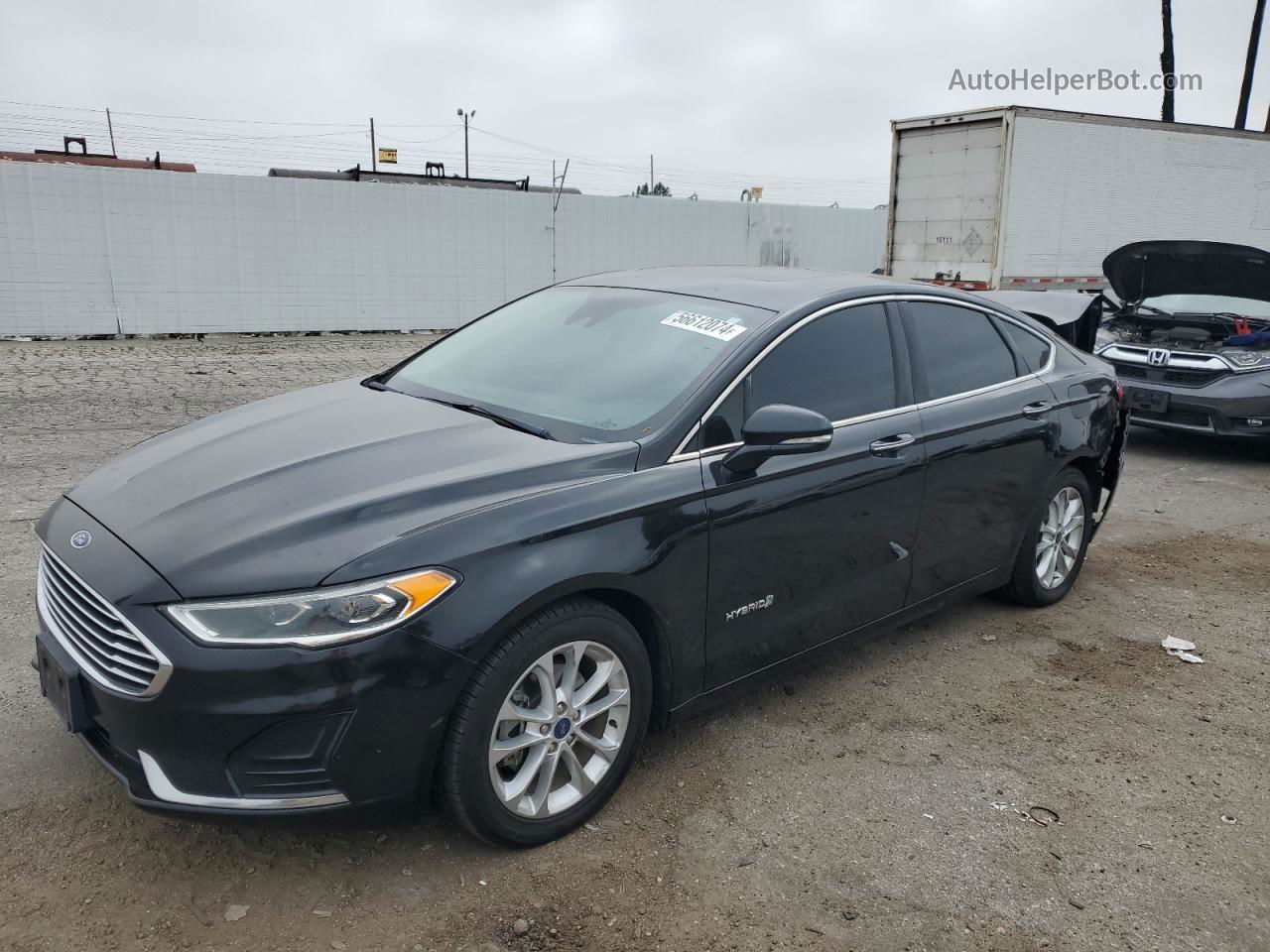 2019 Ford Fusion Sel Black vin: 3FA6P0MU7KR201065