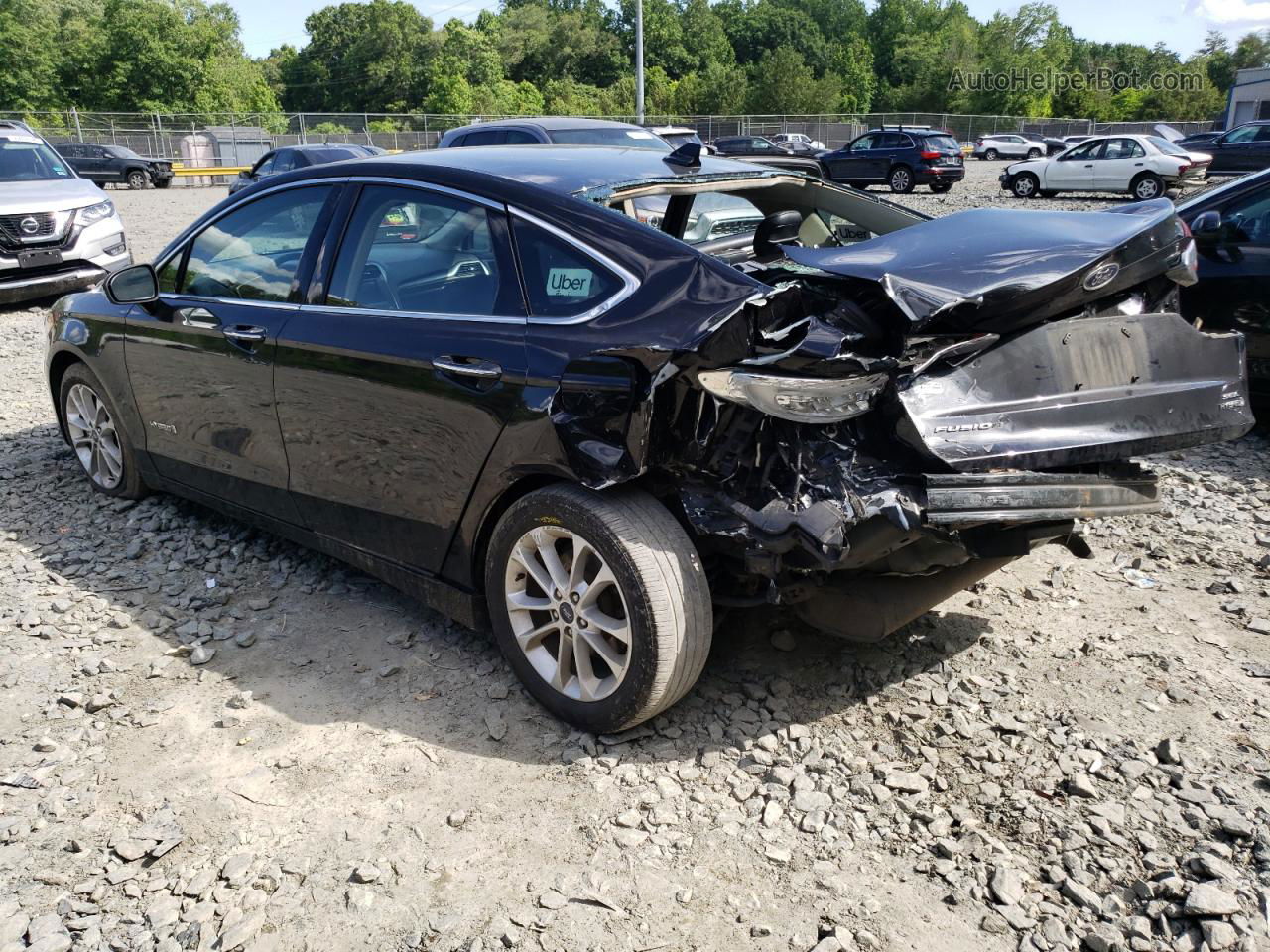 2019 Ford Fusion Sel Black vin: 3FA6P0MU8KR118129