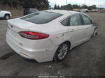 2019 Ford Fusion Hybrid Sel White vin: 3FA6P0MU8KR147582