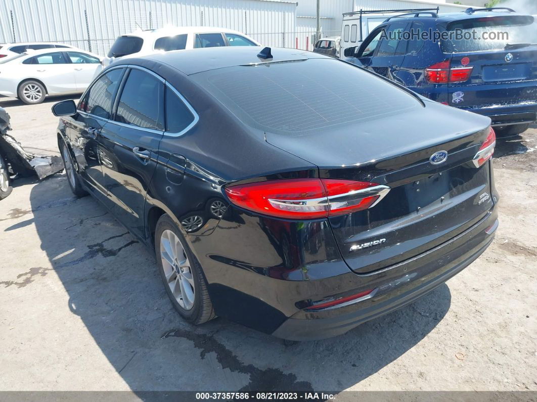 2019 Ford Fusion Hybrid Sel Black vin: 3FA6P0MU9KR138860