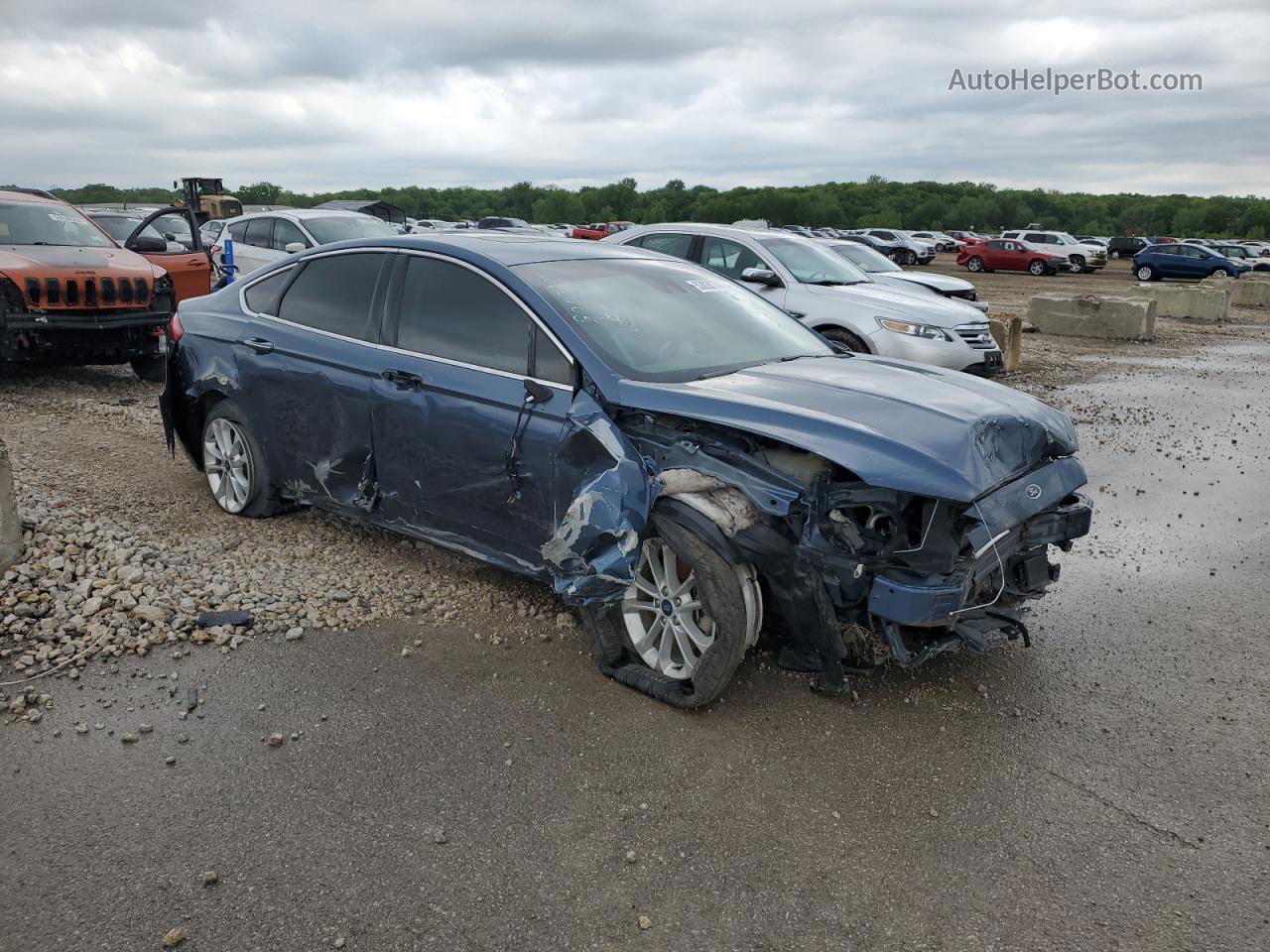 2019 Ford Fusion Sel Blue vin: 3FA6P0MU9KR155450