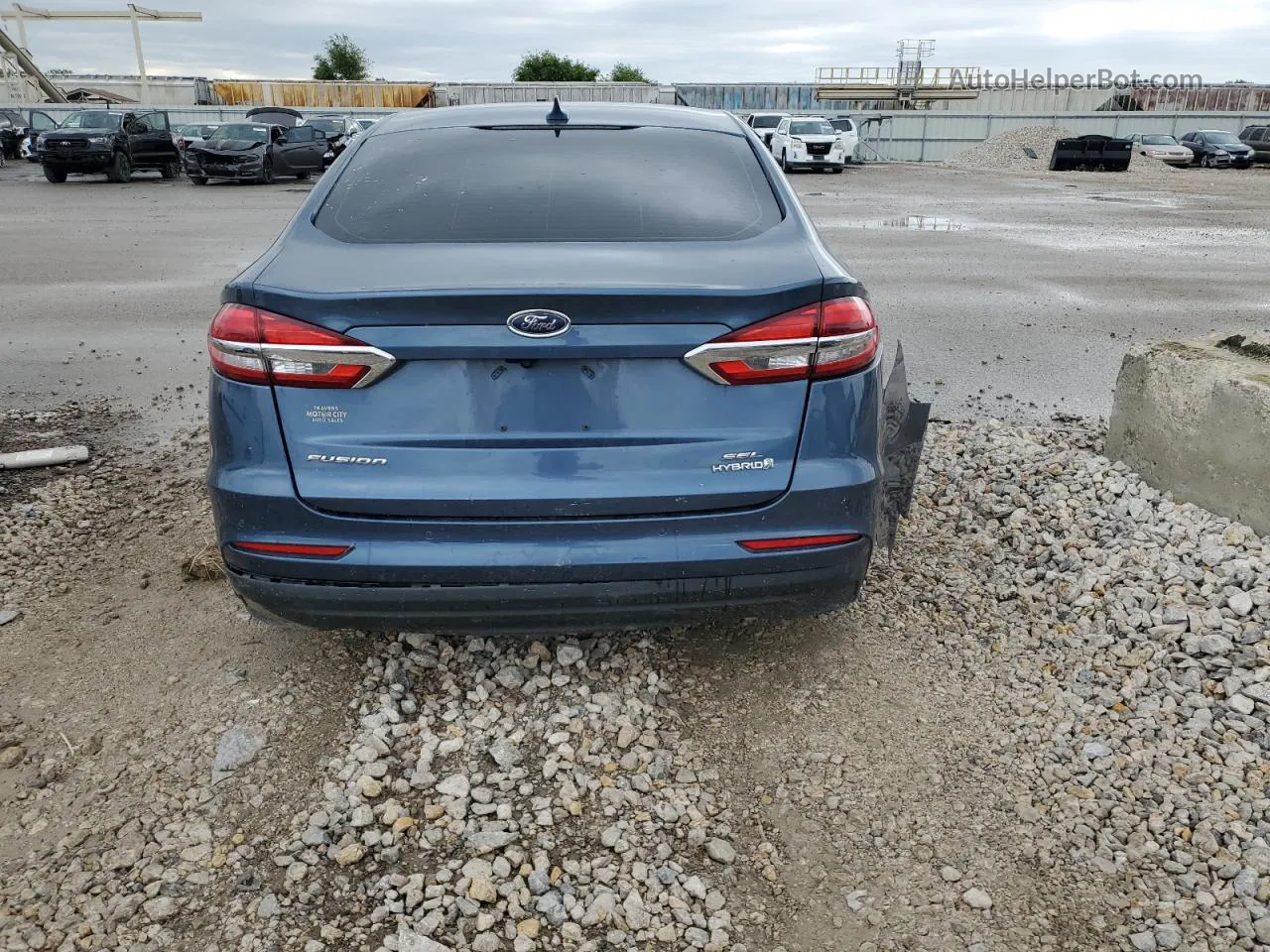 2019 Ford Fusion Sel Blue vin: 3FA6P0MU9KR155450