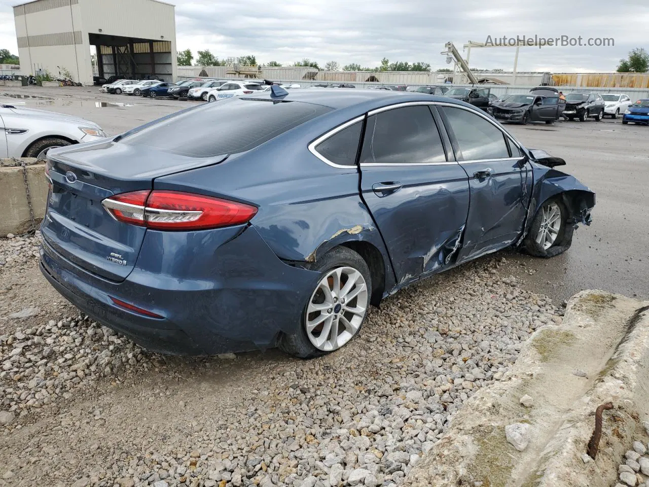 2019 Ford Fusion Sel Blue vin: 3FA6P0MU9KR155450