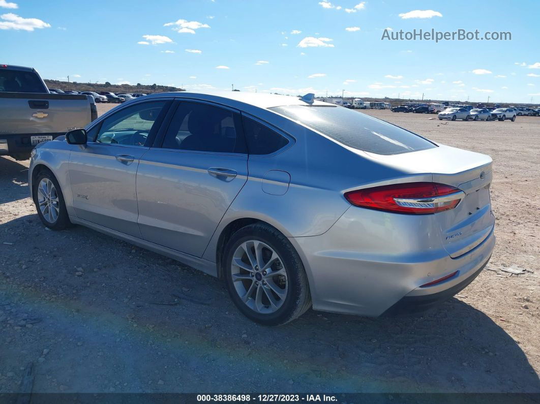 2019 Ford Fusion Hybrid Sel Silver vin: 3FA6P0MU9KR182986