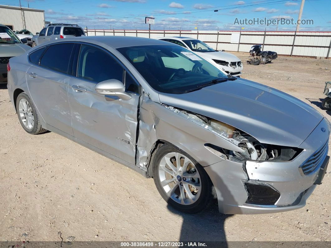 2019 Ford Fusion Hybrid Sel Silver vin: 3FA6P0MU9KR182986