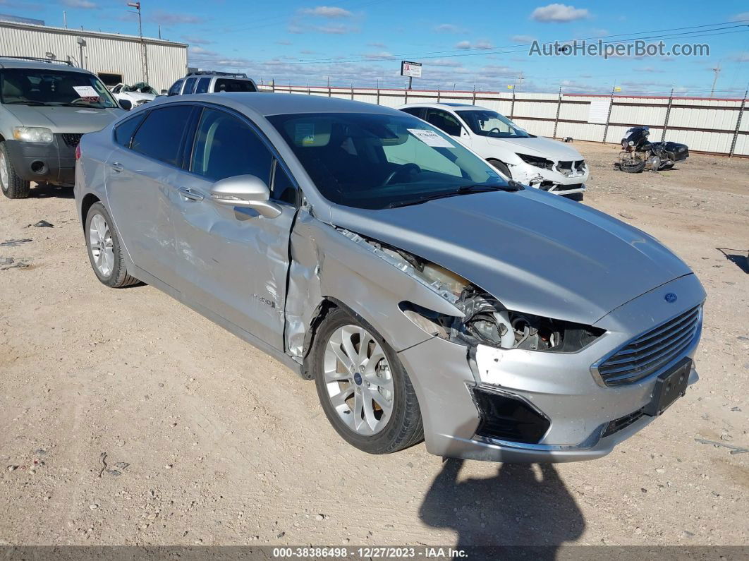 2019 Ford Fusion Hybrid Sel Серебряный vin: 3FA6P0MU9KR182986