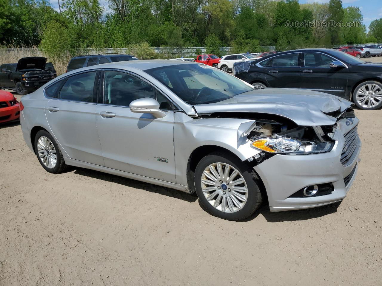 2014 Ford Fusion Se Phev Серебряный vin: 3FA6P0PU0ER326084