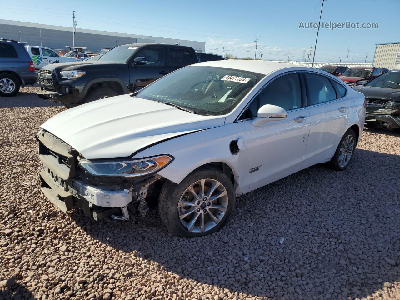 2017 Ford Fusion Se Phev White vin: 3FA6P0PU0HR306583