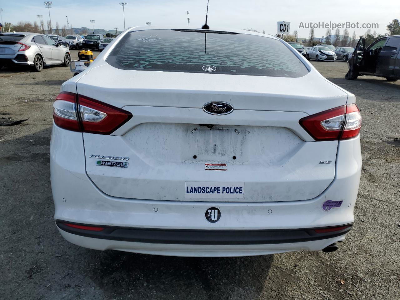 2016 Ford Fusion Se Phev White vin: 3FA6P0PU1GR305876