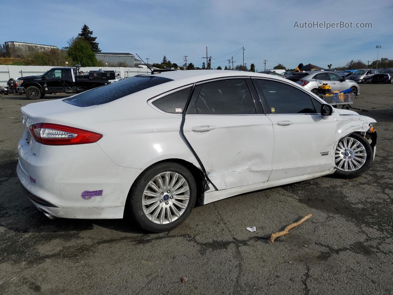 2016 Ford Fusion Se Phev White vin: 3FA6P0PU1GR305876