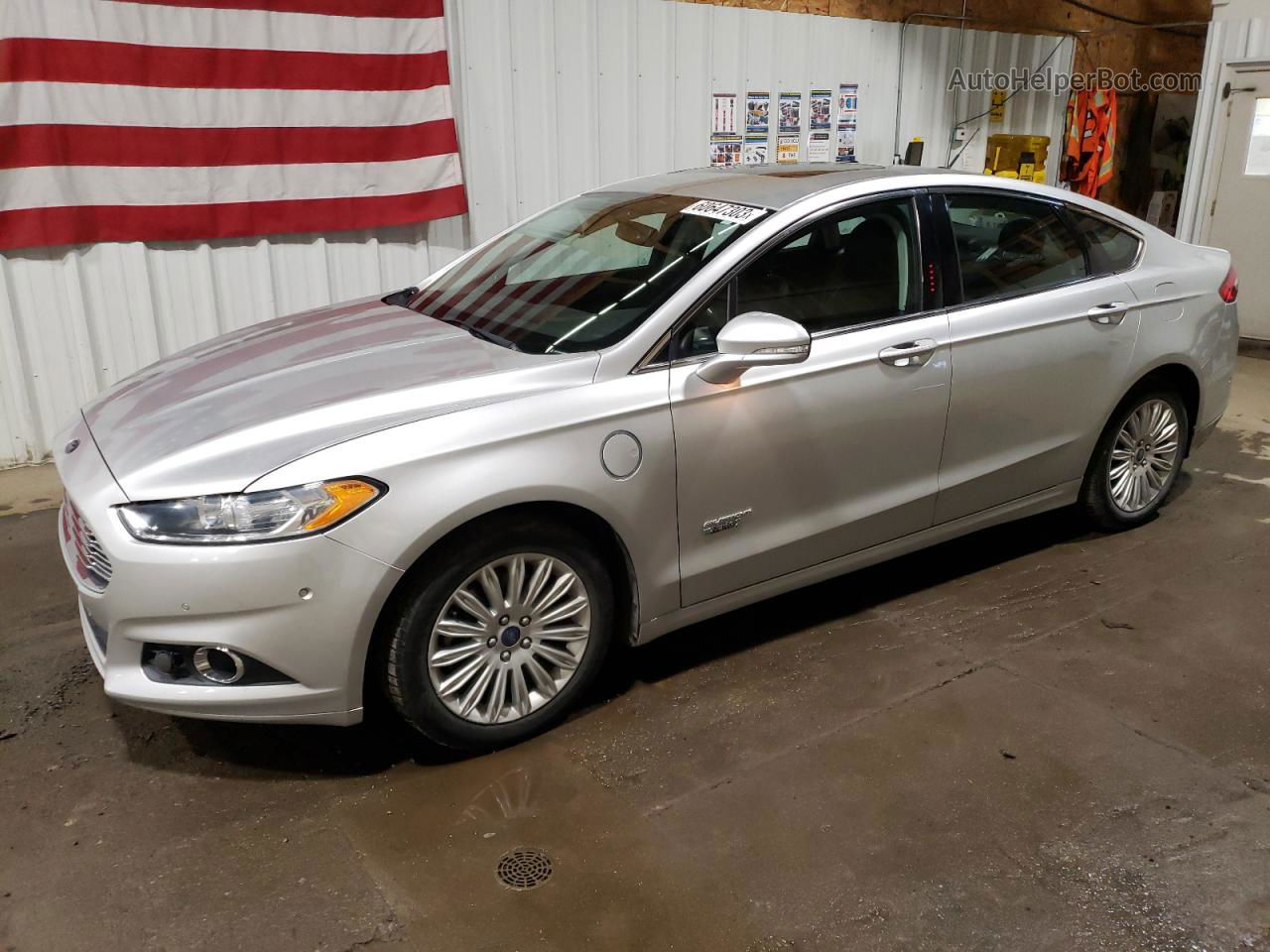 2014 Ford Fusion Se Phev Silver vin: 3FA6P0PU2ER235219