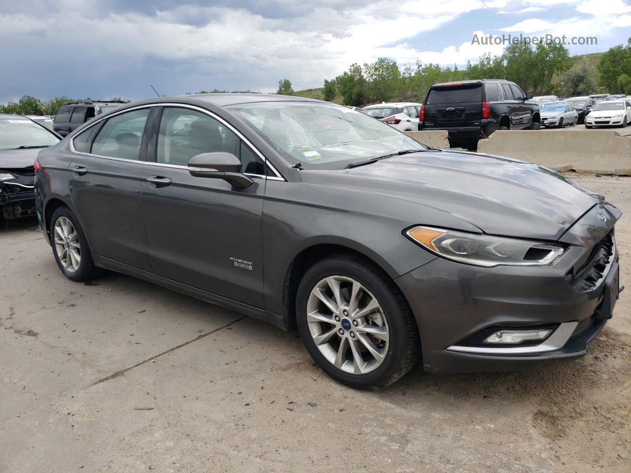 2017 Ford Fusion Se Phev Gray vin: 3FA6P0PU2HR306469