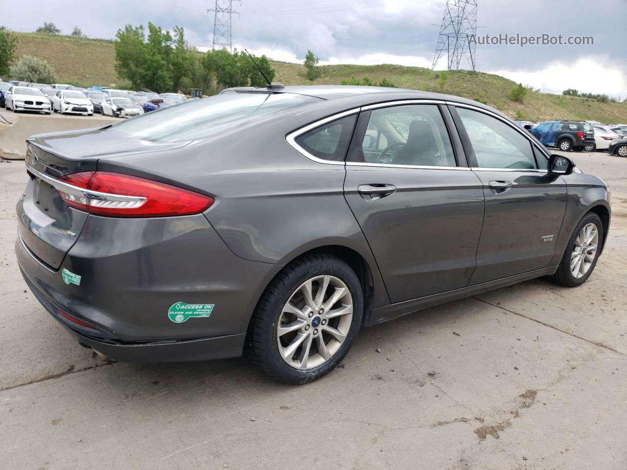 2017 Ford Fusion Se Phev Gray vin: 3FA6P0PU2HR306469