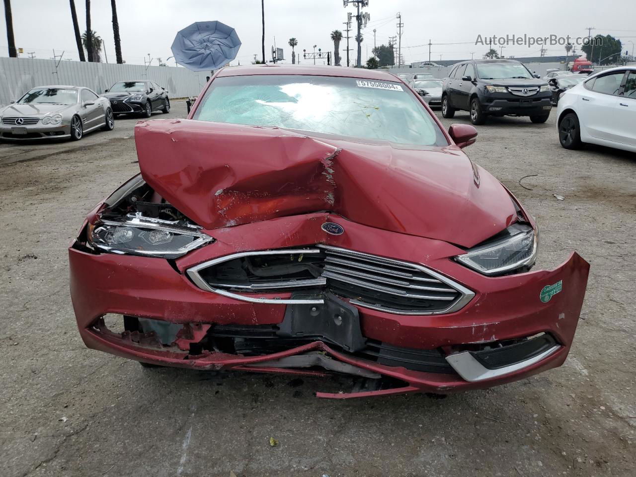 2018 Ford Fusion Se Phev Red vin: 3FA6P0PU4JR154474