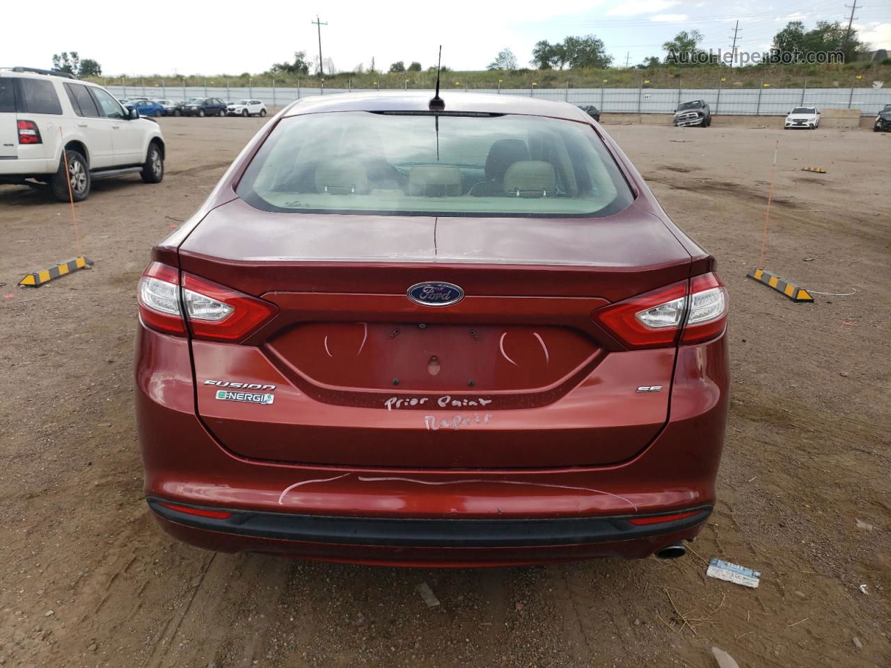 2014 Ford Fusion Se Phev Burgundy vin: 3FA6P0PU5ER219211