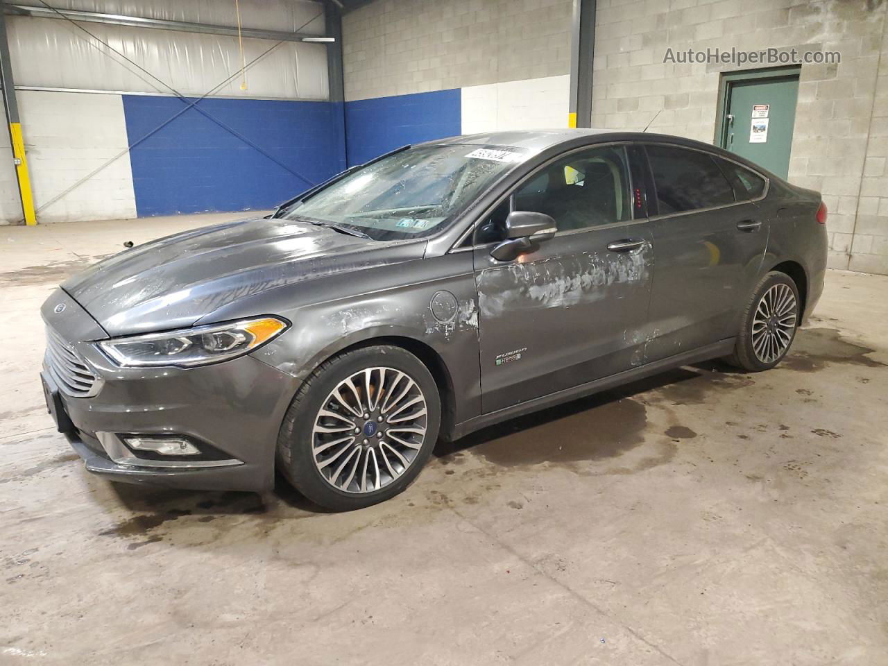 2017 Ford Fusion Se Phev Серый vin: 3FA6P0PU6HR261505