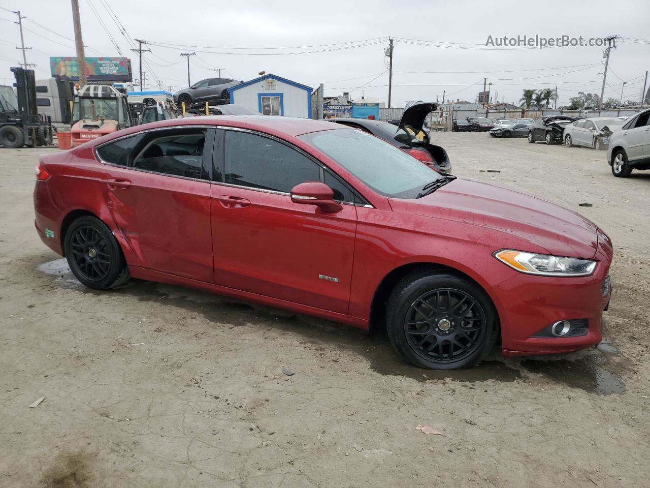 2015 Ford Fusion Se Phev Red vin: 3FA6P0PU7FR206719