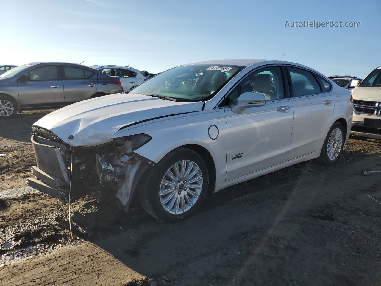 2016 Ford Fusion Se Phev White vin: 3FA6P0PU8GR193349