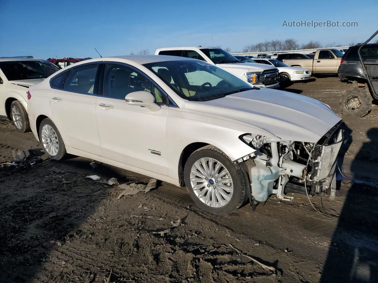 2016 Ford Fusion Se Phev White vin: 3FA6P0PU8GR193349