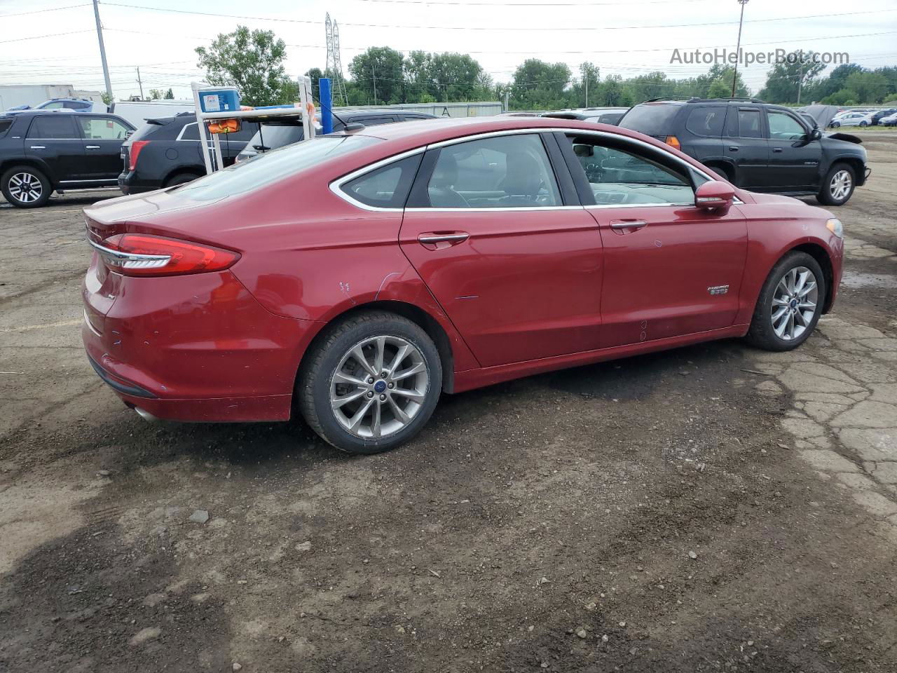 2017 Ford Fusion Se Phev Red vin: 3FA6P0PU9HR364305