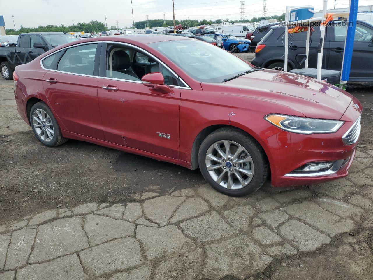 2017 Ford Fusion Se Phev Red vin: 3FA6P0PU9HR364305