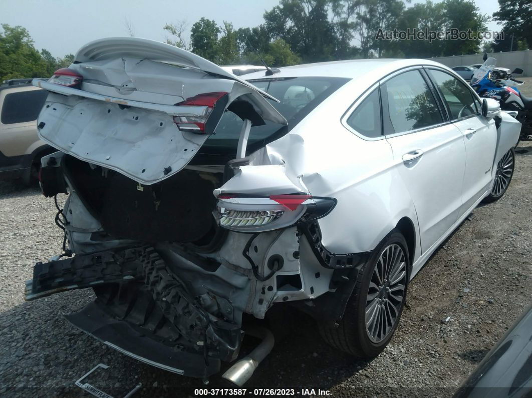 2018 Ford Fusion Hybrid Titanium/platinum White vin: 3FA6P0RU0JR124921