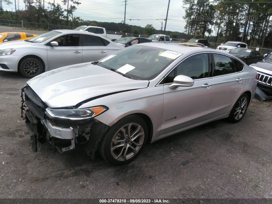 2019 Ford Fusion Hybrid Titanium Silver vin: 3FA6P0RU0KR105433