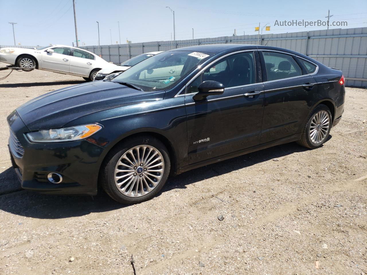 2014 Ford Fusion Titanium Hev Black vin: 3FA6P0RU1ER107745