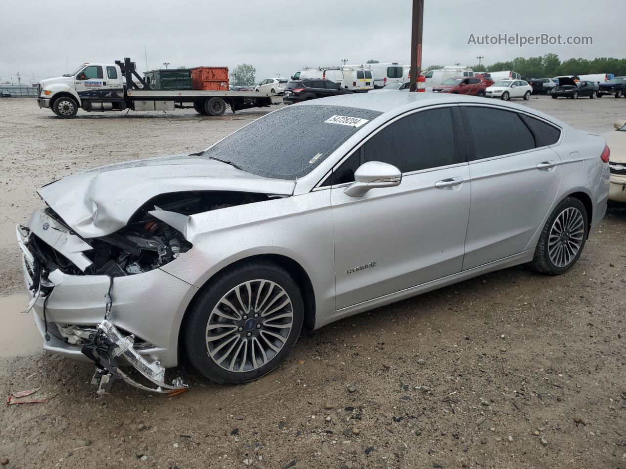 2018 Ford Fusion Titanium/platinum Hev Silver vin: 3FA6P0RU1JR252164