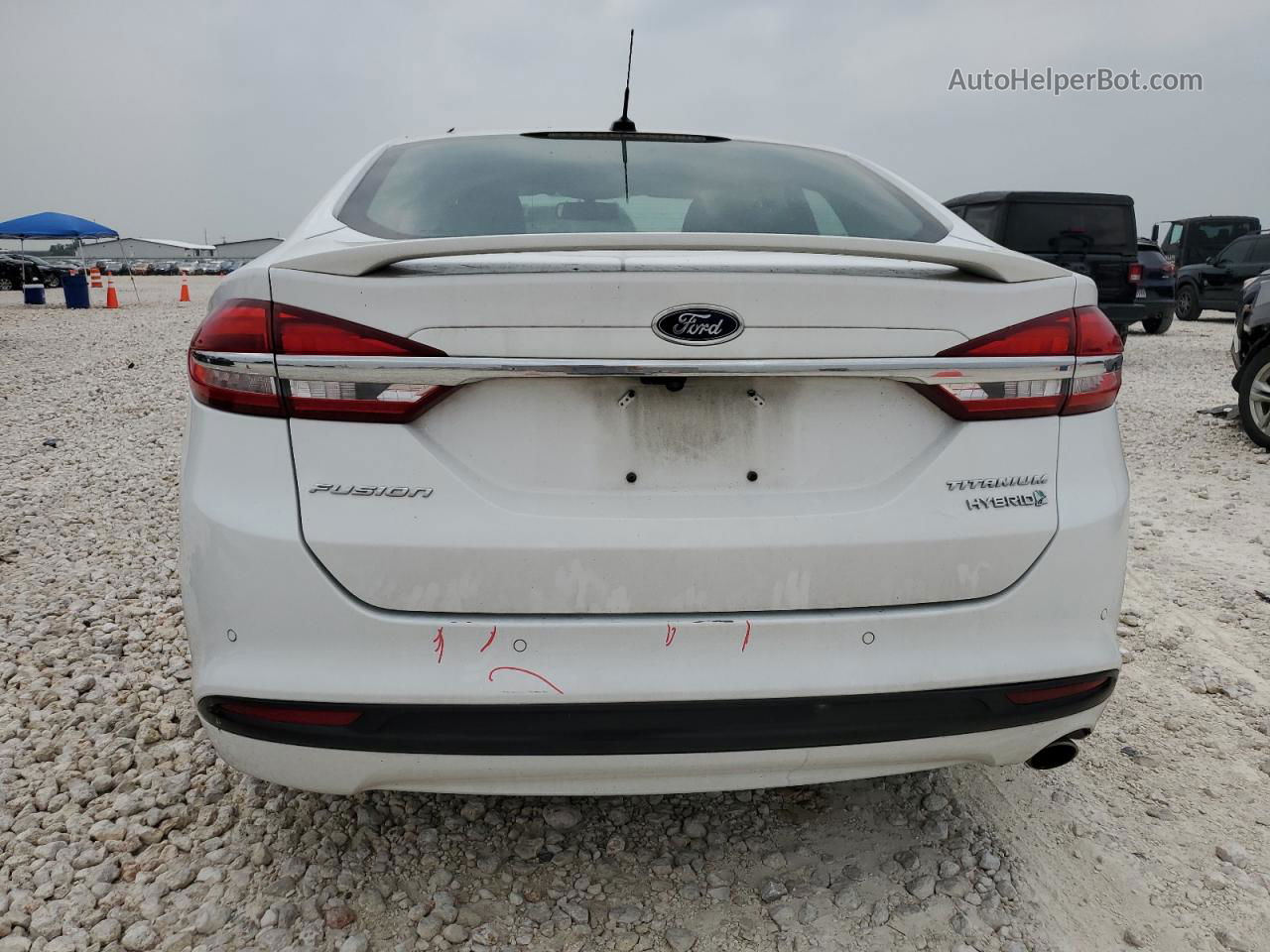 2018 Ford Fusion Titanium/platinum Hev White vin: 3FA6P0RU2JR177622