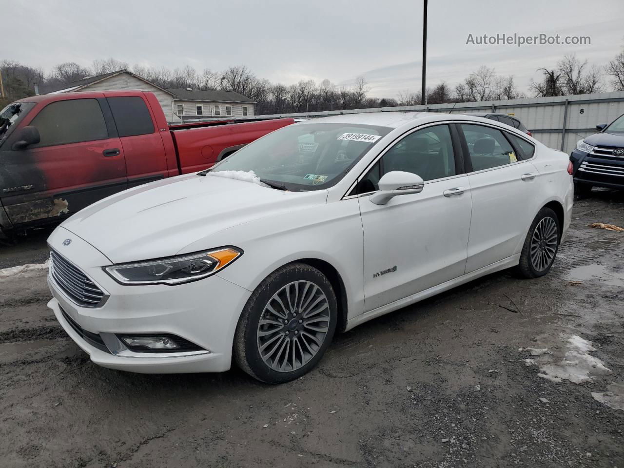 2018 Ford Fusion Titanium/platinum Hev White vin: 3FA6P0RU3JR151000