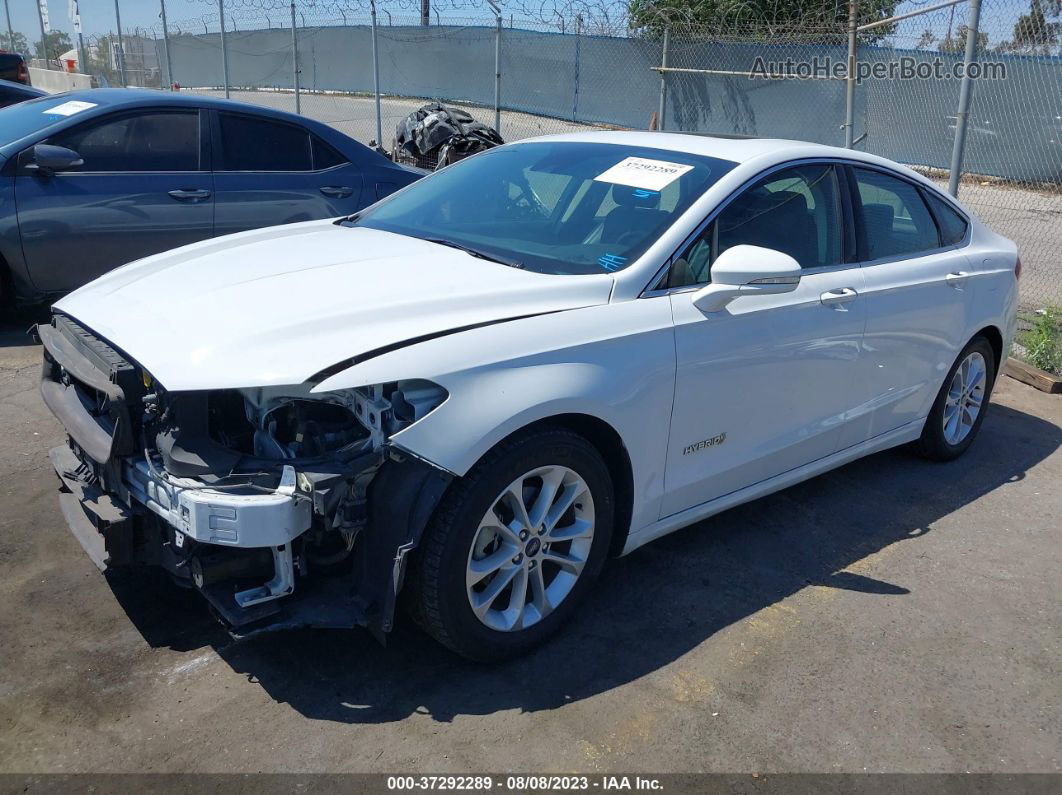 2019 Ford Fusion Hybrid Titanium White vin: 3FA6P0RU3KR209253