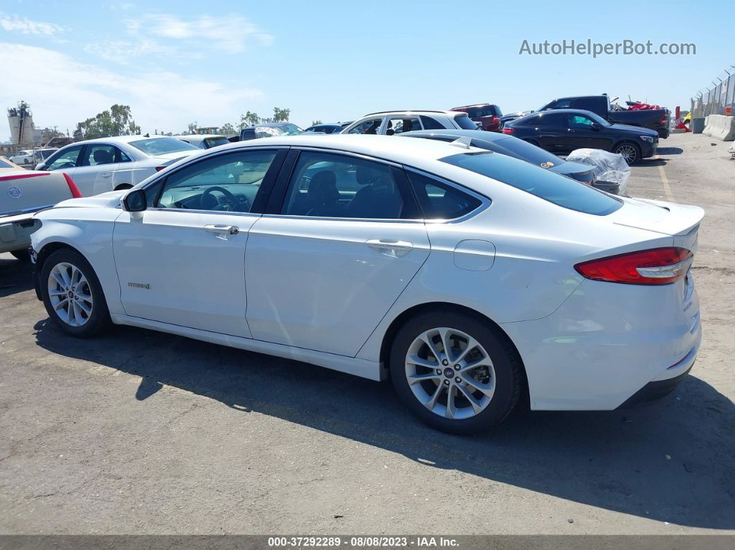 2019 Ford Fusion Hybrid Titanium White vin: 3FA6P0RU3KR209253