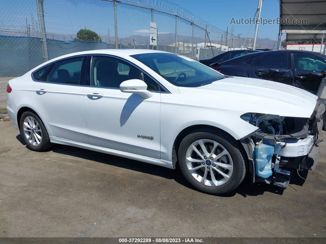 2019 Ford Fusion Hybrid Titanium White vin: 3FA6P0RU3KR209253