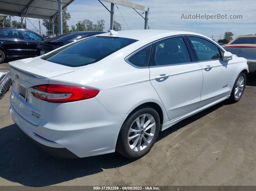 2019 Ford Fusion Hybrid Titanium White vin: 3FA6P0RU3KR209253