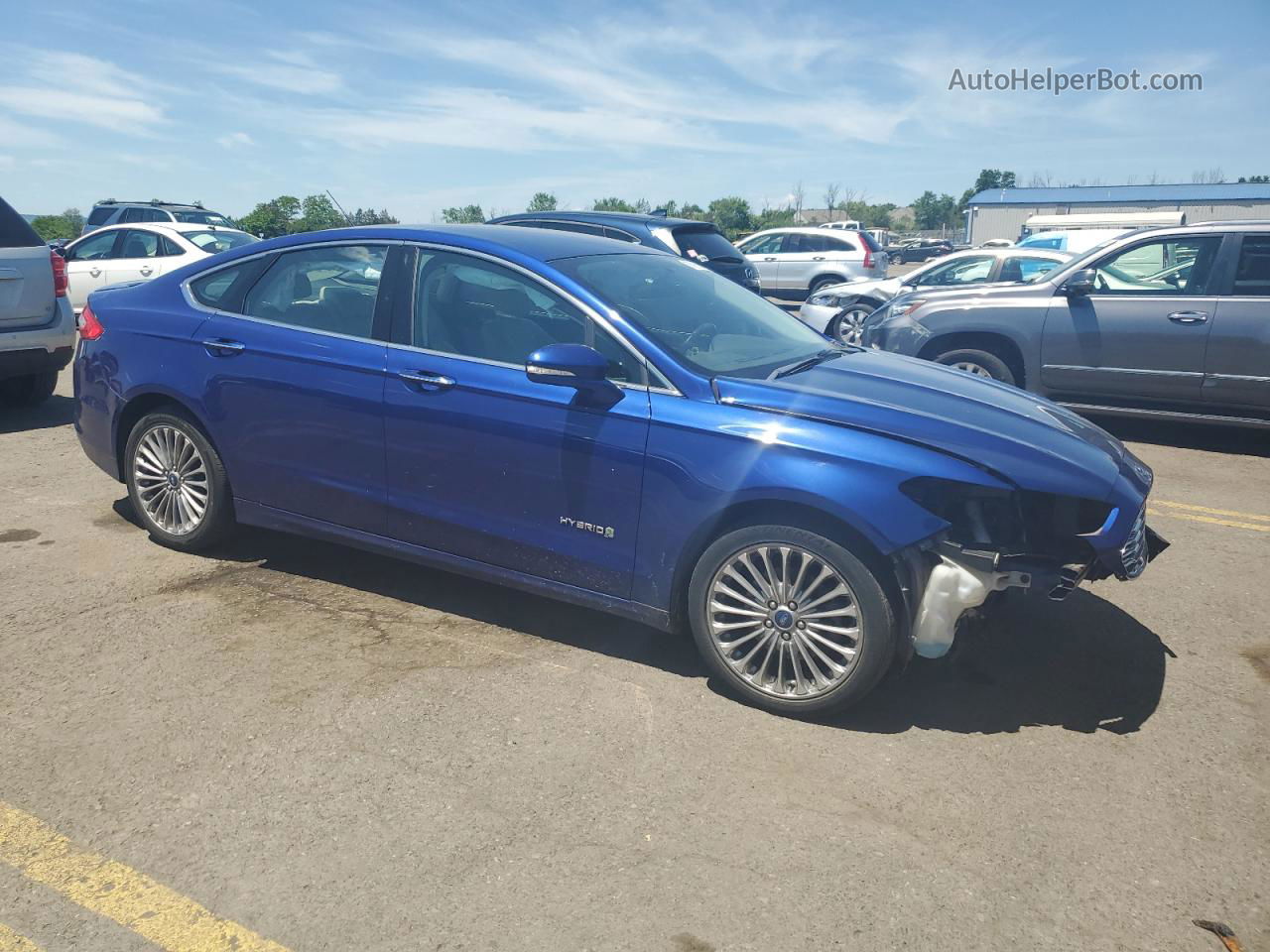 2014 Ford Fusion Titanium Hev Blue vin: 3FA6P0RU4ER210299