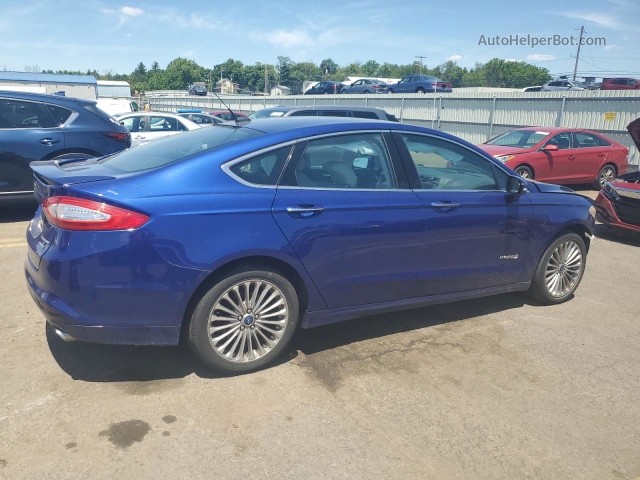 2014 Ford Fusion Titanium Hev Blue vin: 3FA6P0RU4ER210299