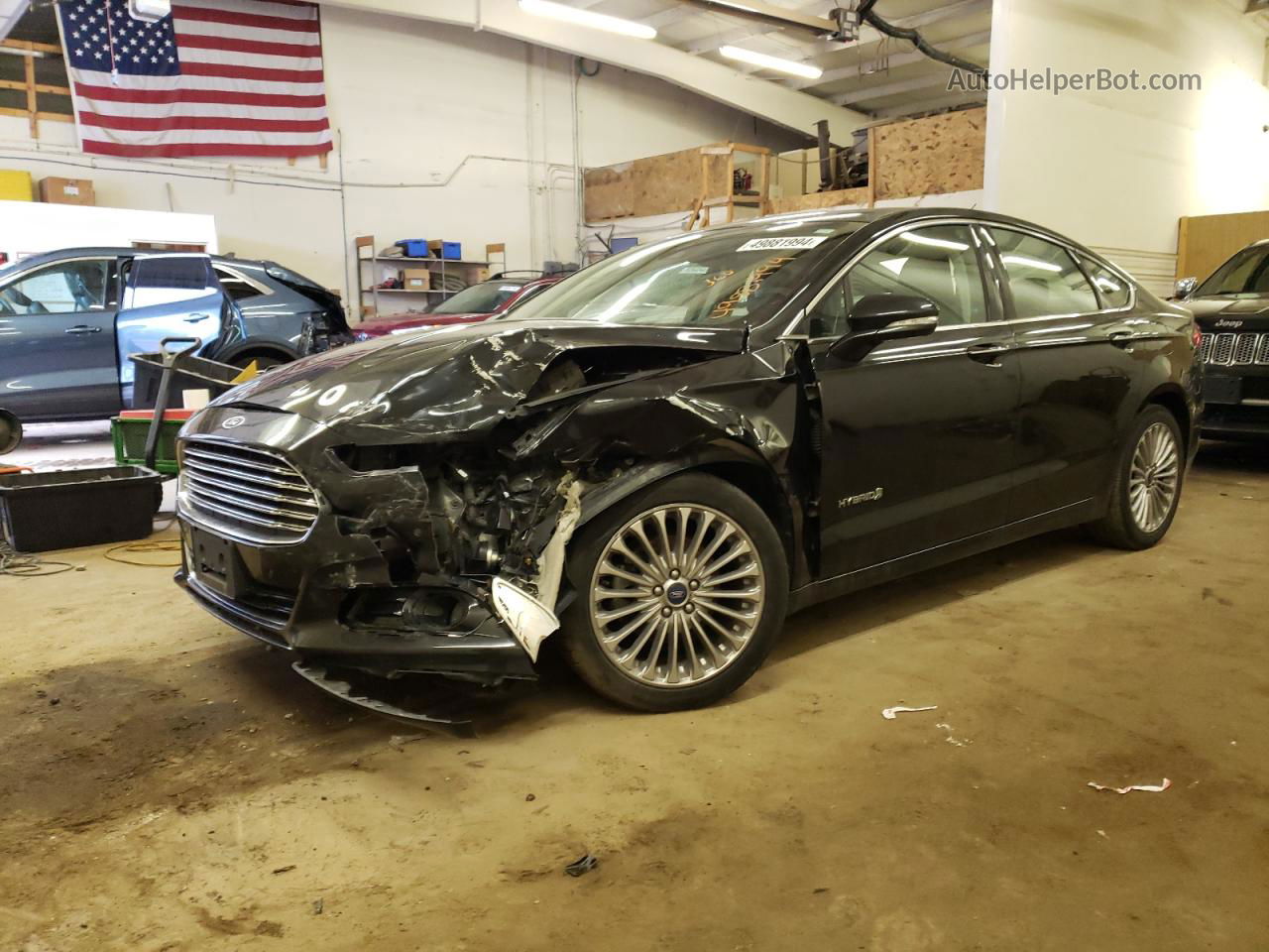 2014 Ford Fusion Titanium Hev Black vin: 3FA6P0RU4ER356847