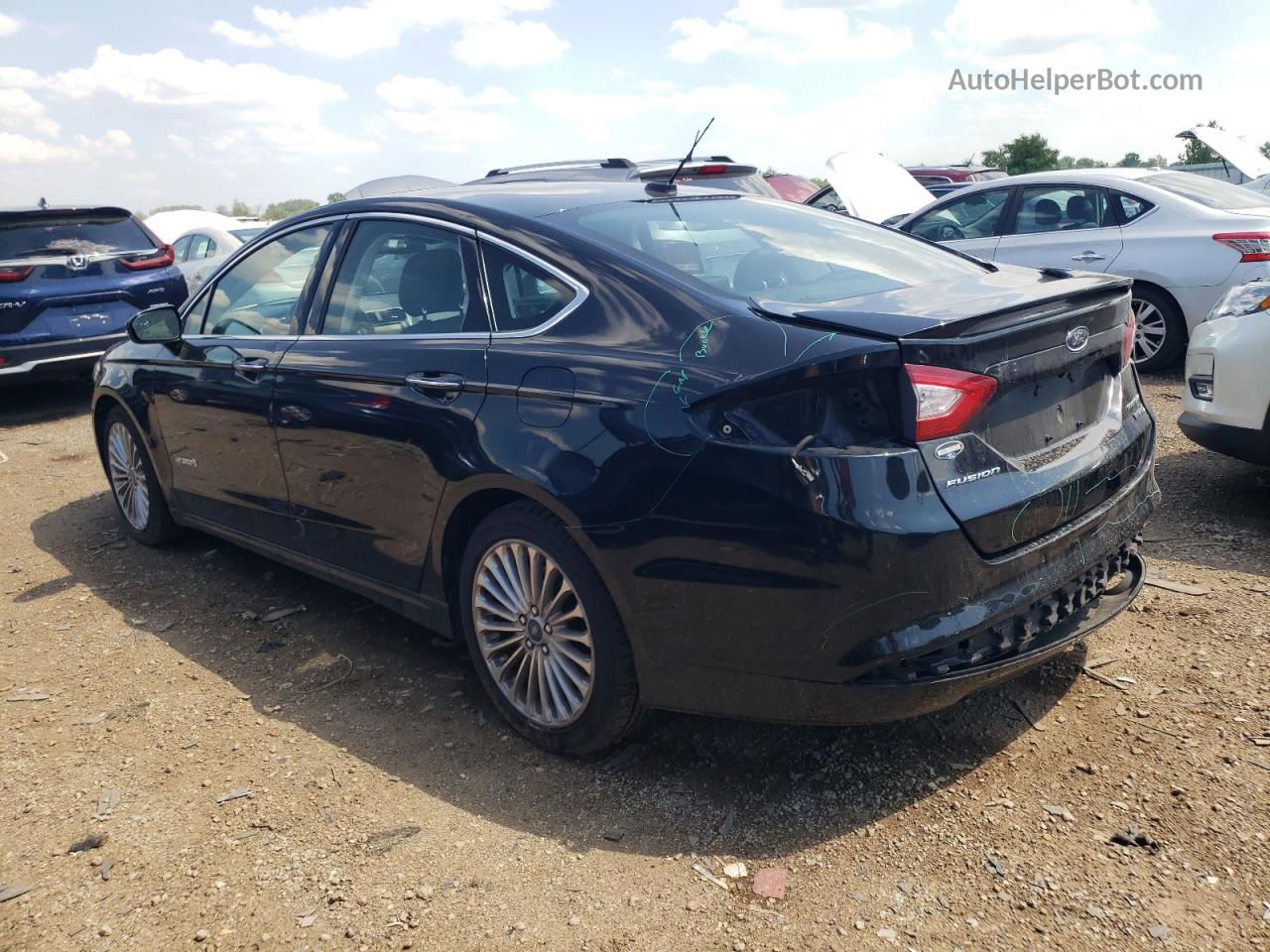 2014 Ford Fusion Titanium Hev Black vin: 3FA6P0RU4ER374085