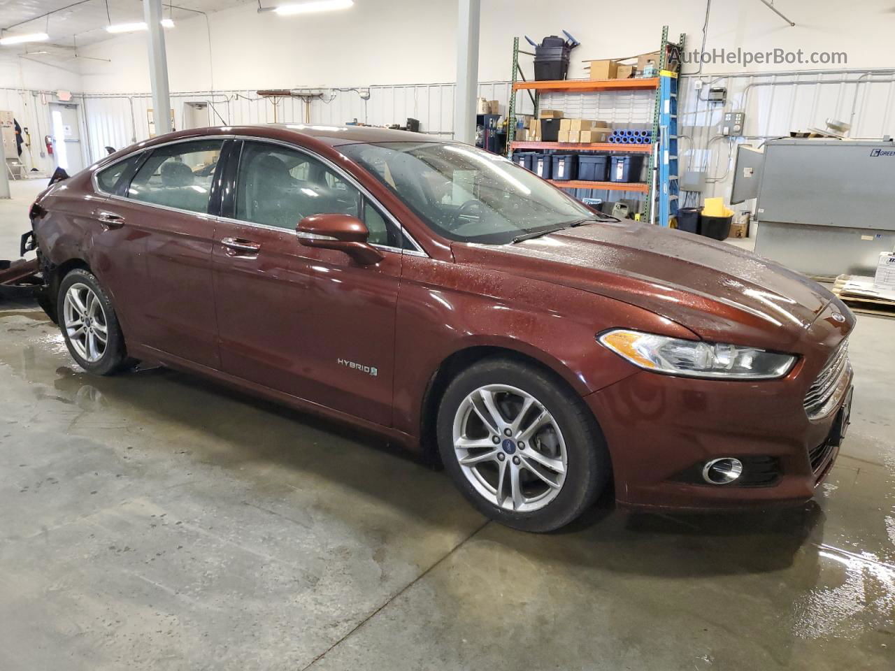 2016 Ford Fusion Titanium Hev Темно-бордовый vin: 3FA6P0RU4GR327951