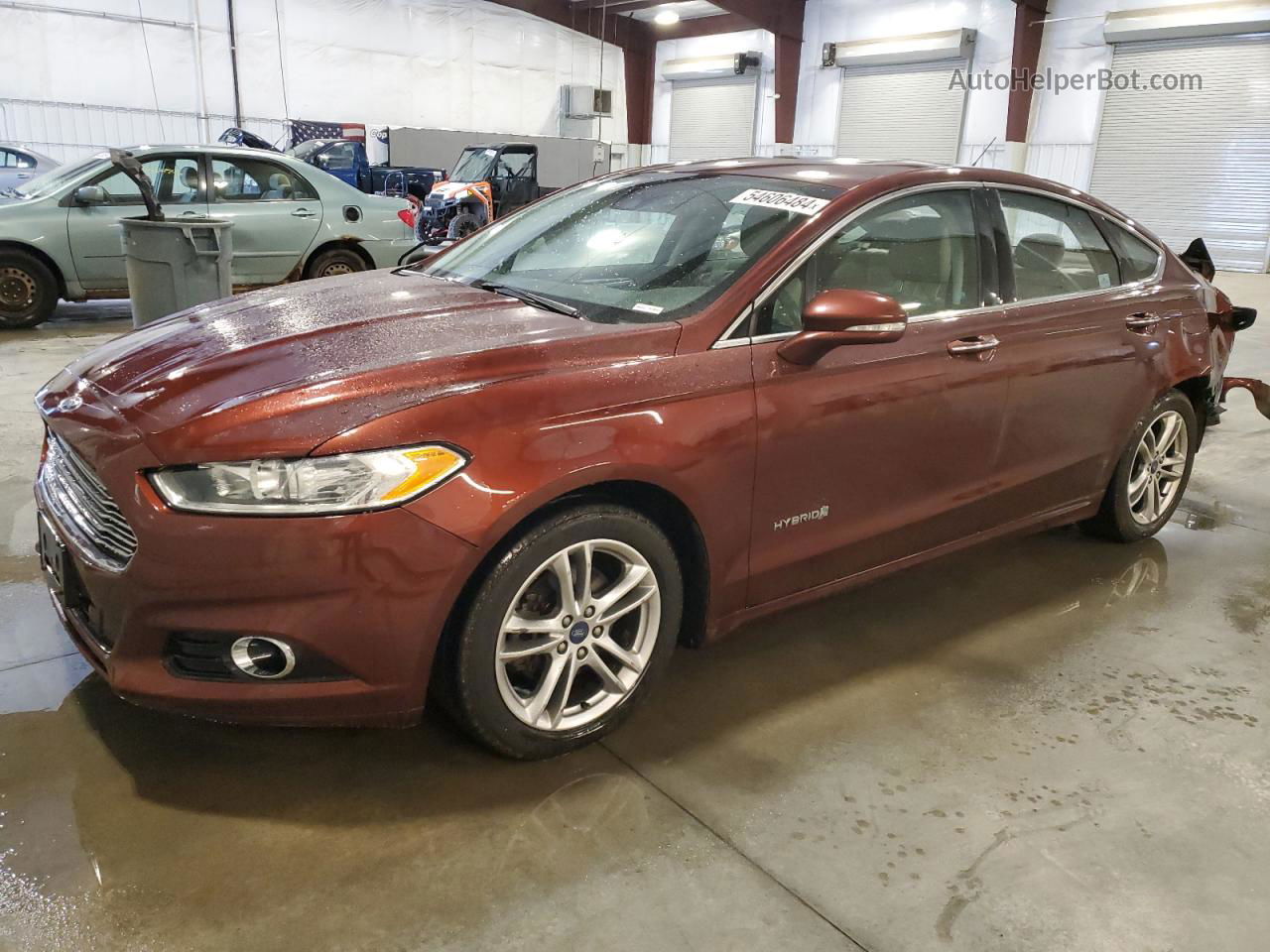 2016 Ford Fusion Titanium Hev Темно-бордовый vin: 3FA6P0RU4GR327951