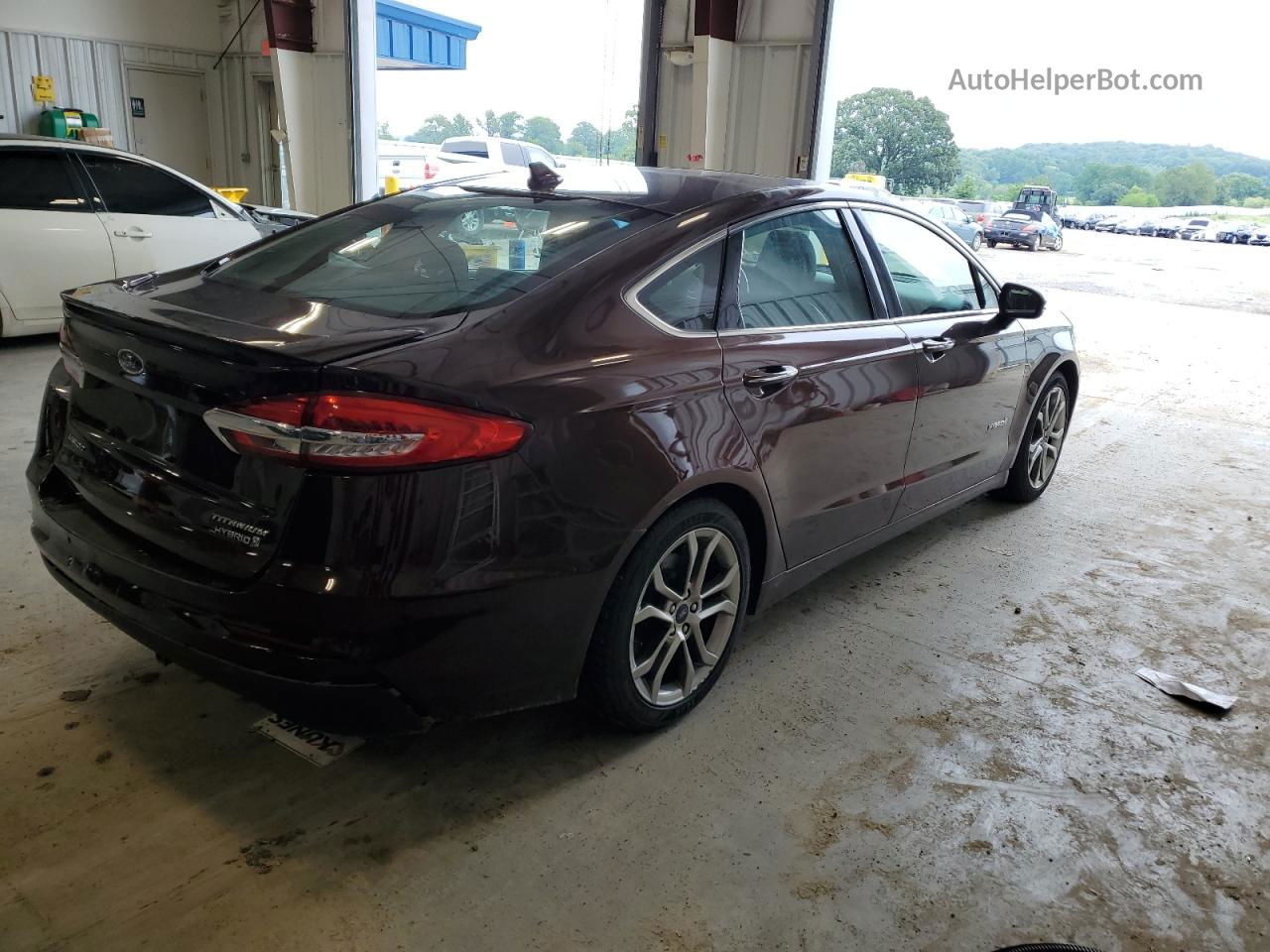 2019 Ford Fusion Titanium Maroon vin: 3FA6P0RU4KR191300