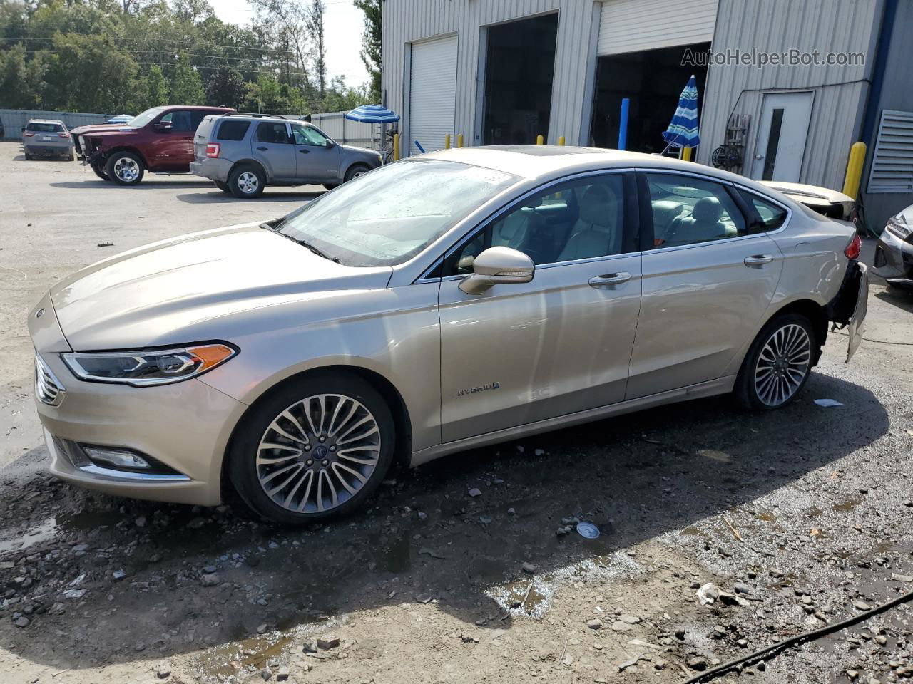 2018 Ford Fusion Titanium/platinum Hev Beige vin: 3FA6P0RU5JR269324