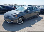 2019 Ford Fusion Hybrid Titanium Серый vin: 3FA6P0RU5KR117738