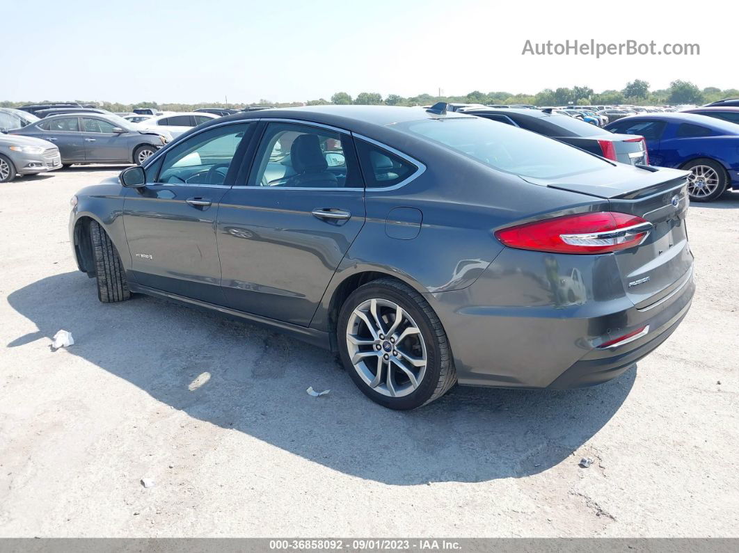 2019 Ford Fusion Hybrid Titanium Серый vin: 3FA6P0RU5KR117738