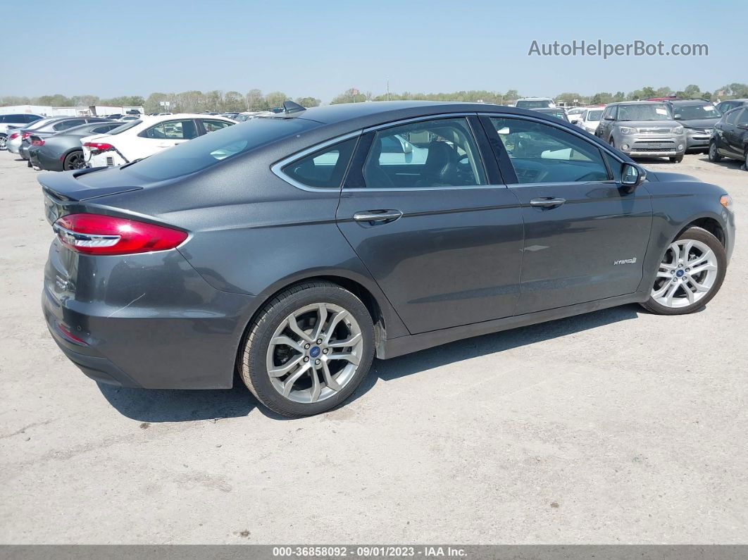 2019 Ford Fusion Hybrid Titanium Серый vin: 3FA6P0RU5KR117738