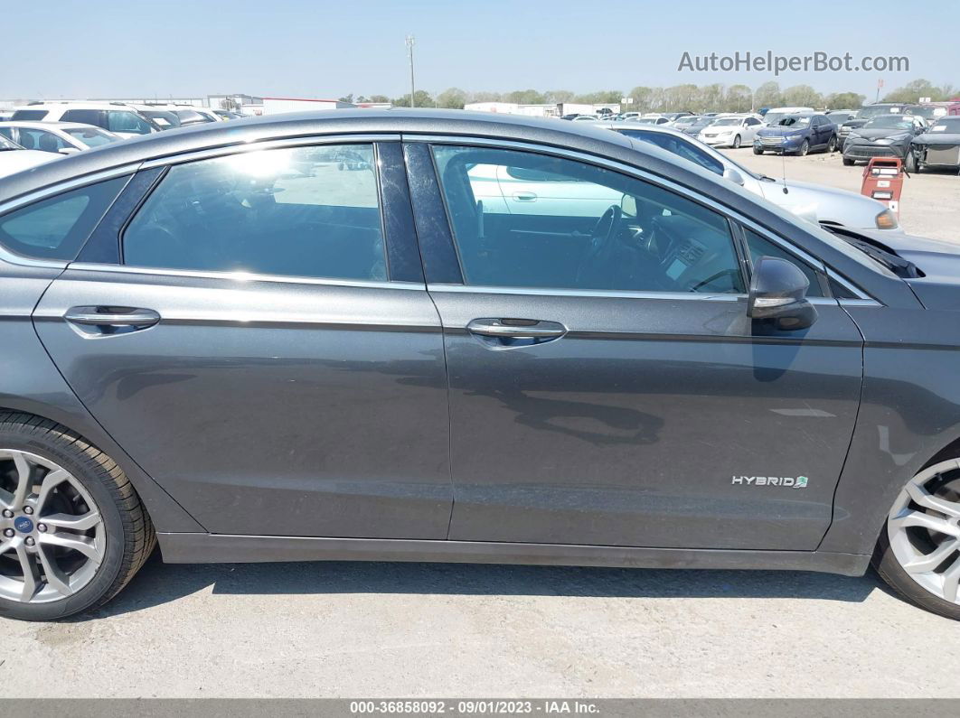 2019 Ford Fusion Hybrid Titanium Серый vin: 3FA6P0RU5KR117738