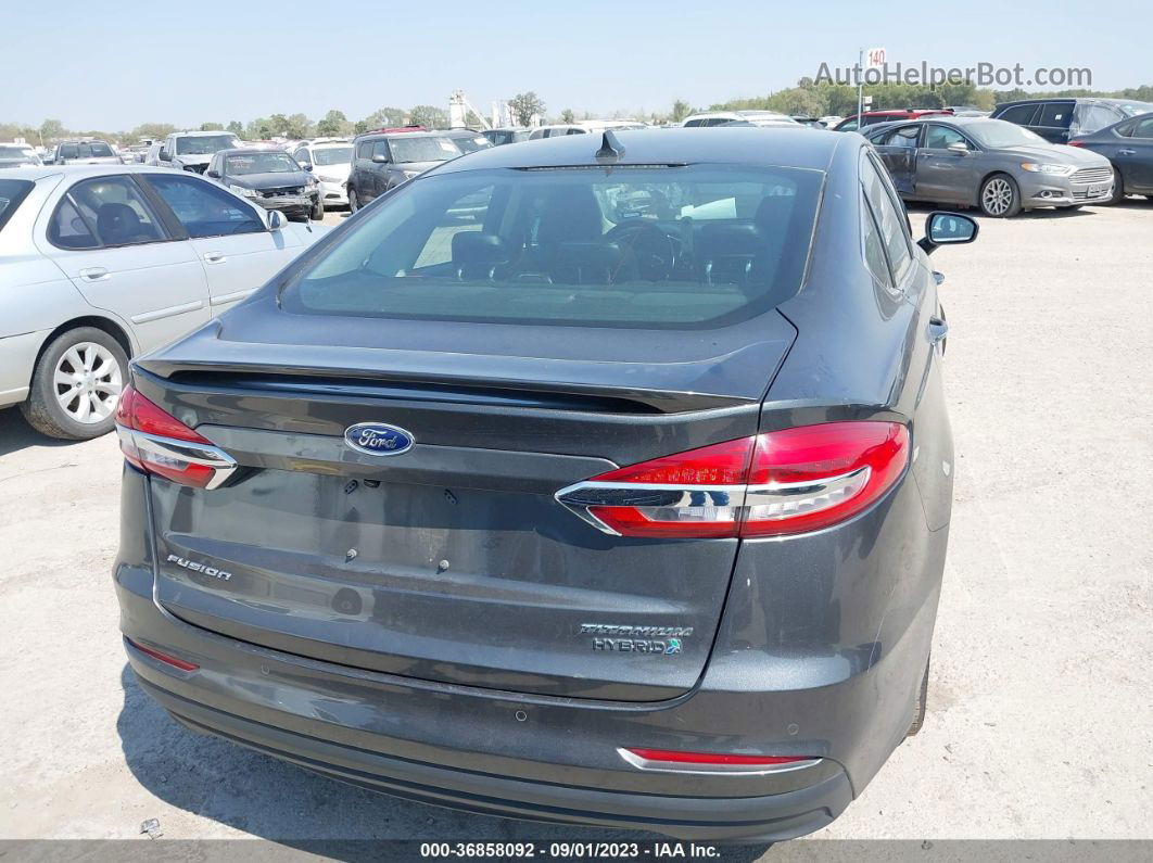 2019 Ford Fusion Hybrid Titanium Gray vin: 3FA6P0RU5KR117738