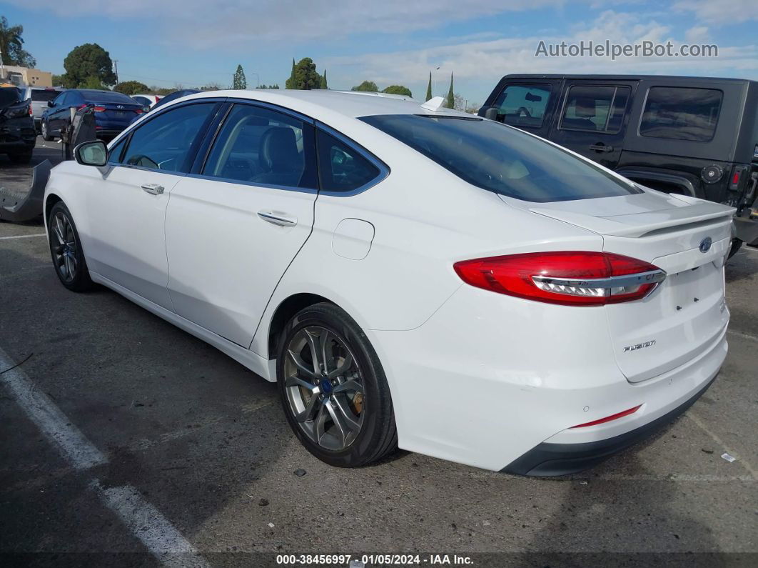 2019 Ford Fusion Hybrid Titanium White vin: 3FA6P0RU5KR120509